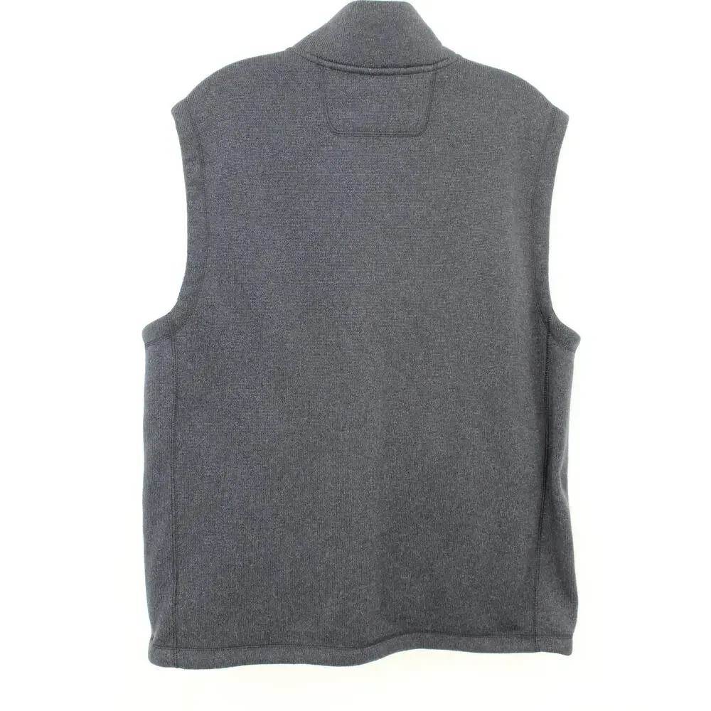 Polo Ralph Lauren Men’s Large Brushed Fleece Mockneck Full-Zip Vest Blue